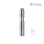 Mystim Double Dan bipolär E-Stim-dildo i aluminium 15,5 cm