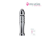Mystim Funky Fella bipolär E-Stim-dildo i aluminium 13 cm