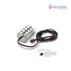 Mystim Groovey George bipolär E-Stim-dildo i aluminium 20 cm