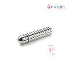 Mystim Groovey George bipolär E-Stim-dildo i aluminium 20 cm