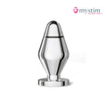 Mystim Little John E-Stim-buttplugg i handpolerad aluminium