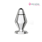 Mystim Little John E-Stim-buttplugg i handpolerad aluminium