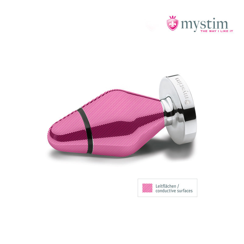 Mystim Little John E-Stim-buttplugg i handpolerad aluminium