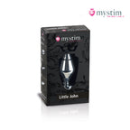 Mystim Little John E-Stim-buttplugg i handpolerad aluminium