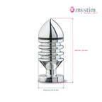 Mystim Hector Helix S E-Stim analplugg i aluminium