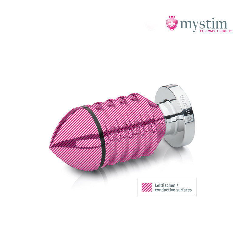 Mystim Hector Helix S E-Stim analplugg i aluminium
