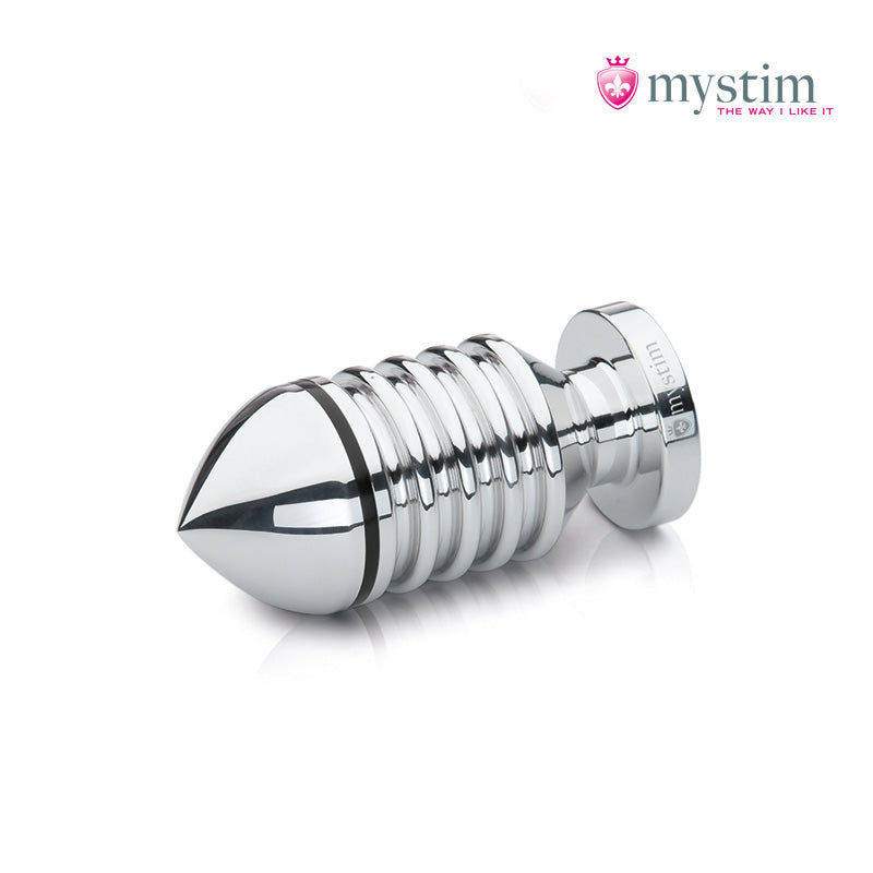 Mystim Hector Helix S E-Stim analplugg i aluminium