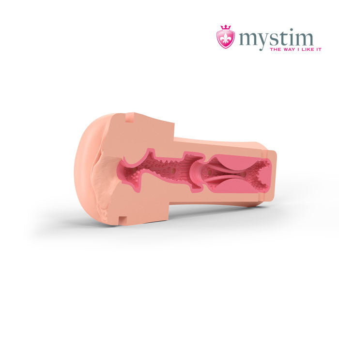 Mystim Opus E vaginal E-Stim-masturbator med utbytbar sleeve