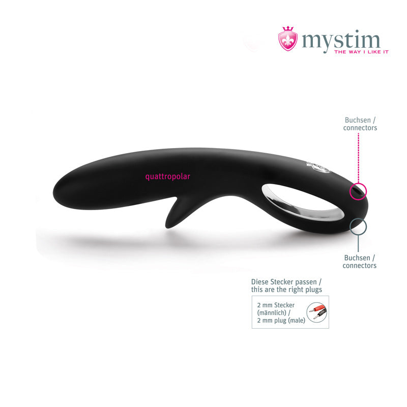 Mystim Tingly Timmy E-Stim dildo i silikon