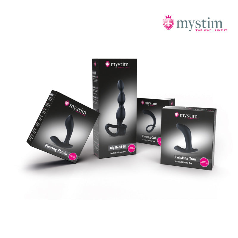 Mystim Flexing Flavio bipolär E-Stim-prostatastimulator i silikon