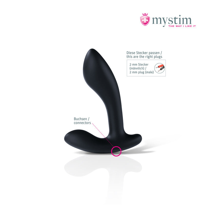 Mystim Flexing Flavio bipolär E-Stim-prostatastimulator i silikon