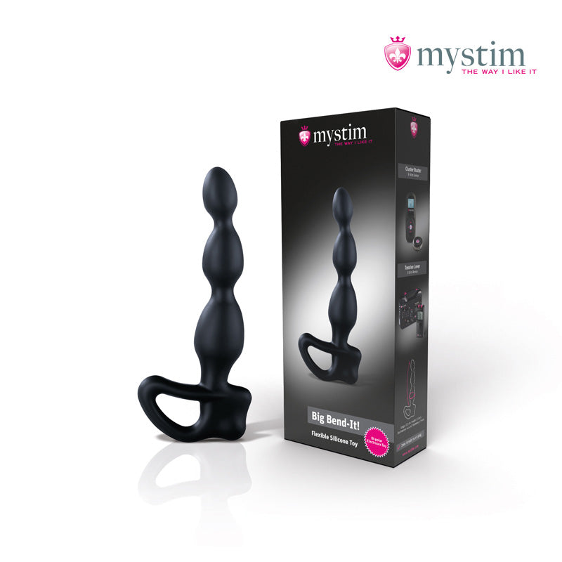 Mystim Big Bend-it! bipolär E-Stim-prostatastimulator i silikon