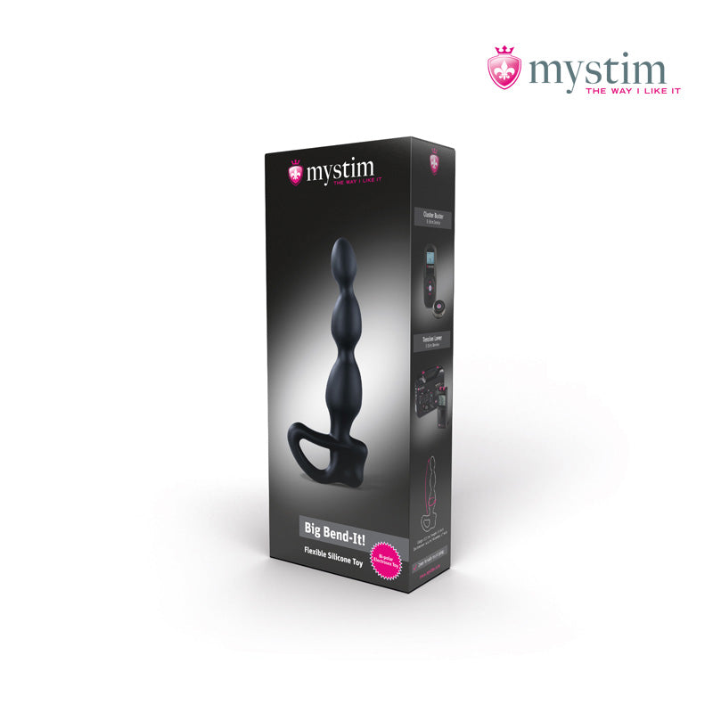 Mystim Big Bend-it! bipolär E-Stim-prostatastimulator i silikon