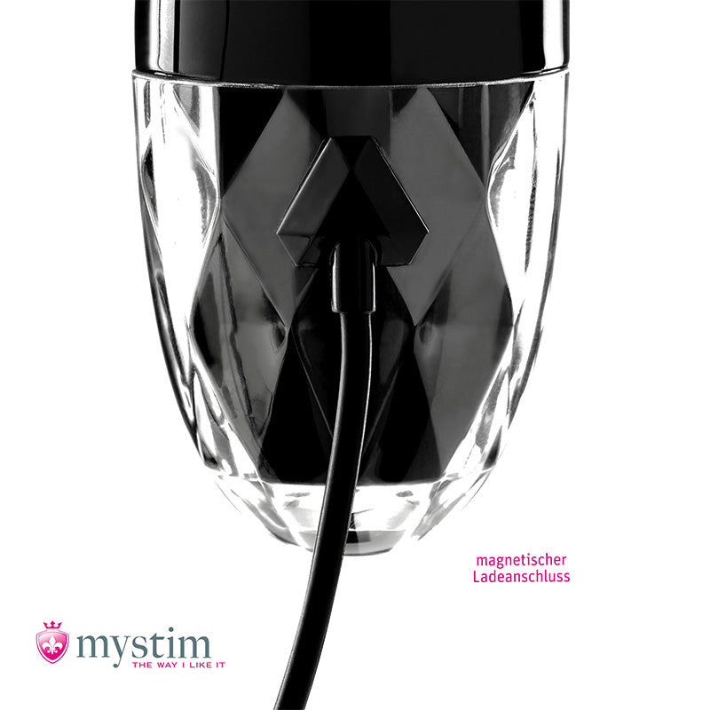 Mystim Hop Hop Bob Black E-Stim-kaninvibrator med dubbel stimulering