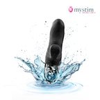 Mystim Hop Hop Bob Black E-Stim-kaninvibrator med dubbel stimulering