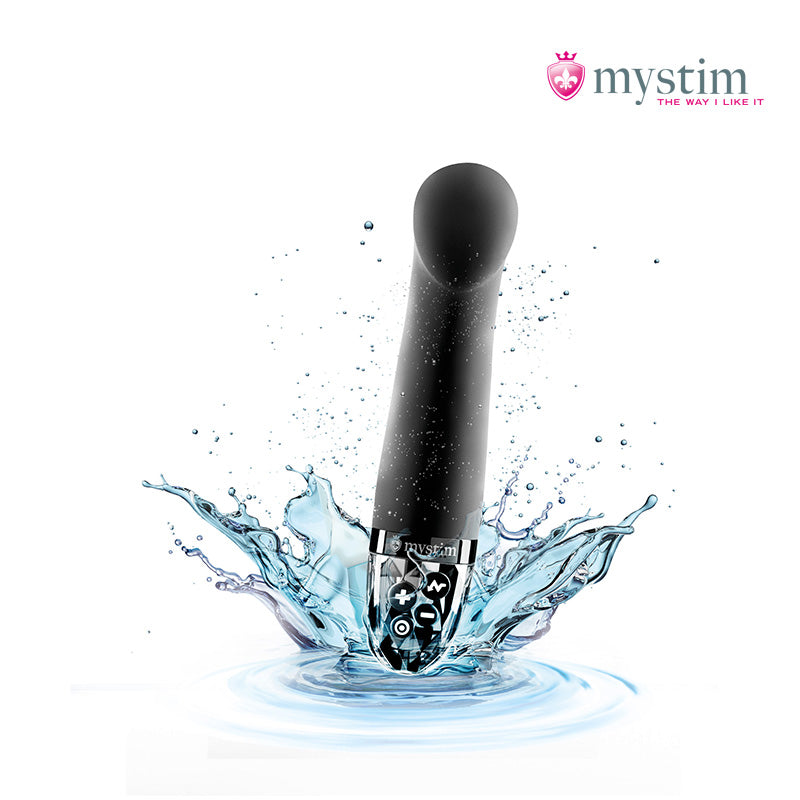 Mystim Right On Ron Black E-Stim-vibrator för G-punktsstimulering