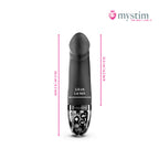 Mystim Real Deal Neal Black E-Stim-vibrator med vibration och bäckenbottenträning