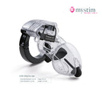 Mystim Pubic Enemy No. 2 E-Stim-kyskhetsbur med justerbar passform