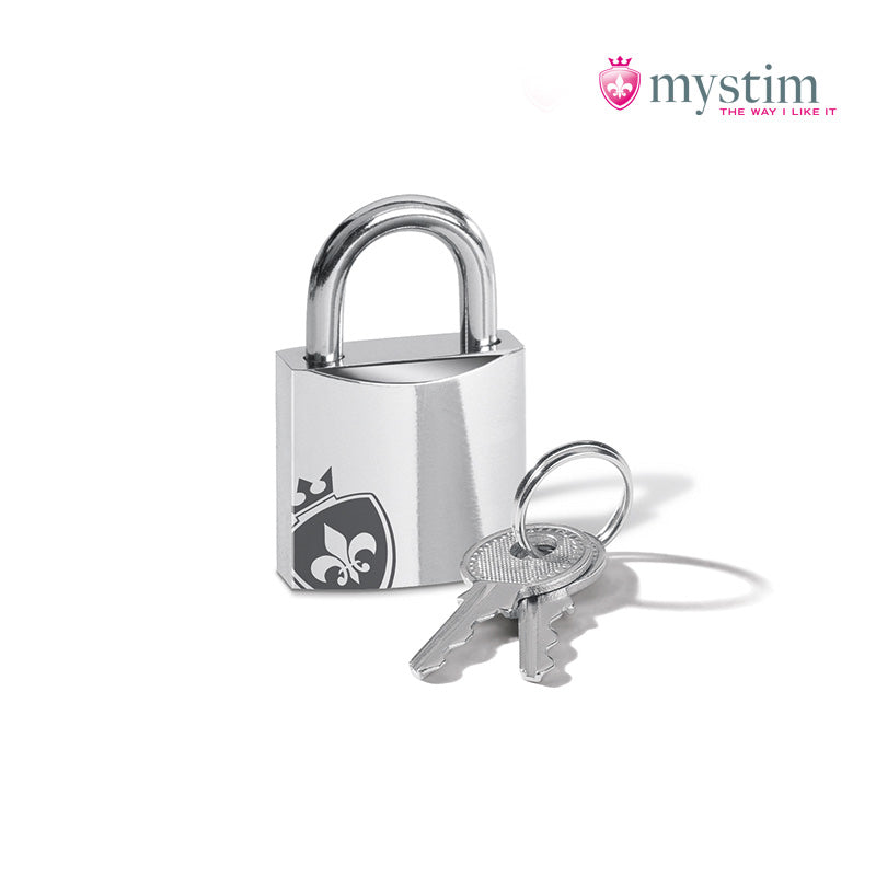 Mystim Pubic Enemy No. 2 E-Stim-kyskhetsbur med justerbar passform