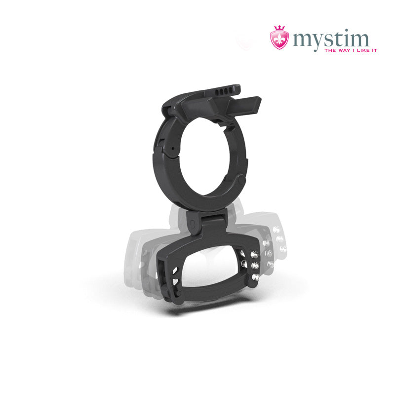Mystim Pubic Enemy No. 3 E-Stim-kyskhetsbur med justerbar passform