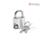 Mystim Pubic Enemy No. 3 E-Stim-kyskhetsbur med justerbar passform