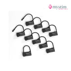 Mystim Pubic Enemy No. 3 E-Stim-kyskhetsbur med justerbar passform