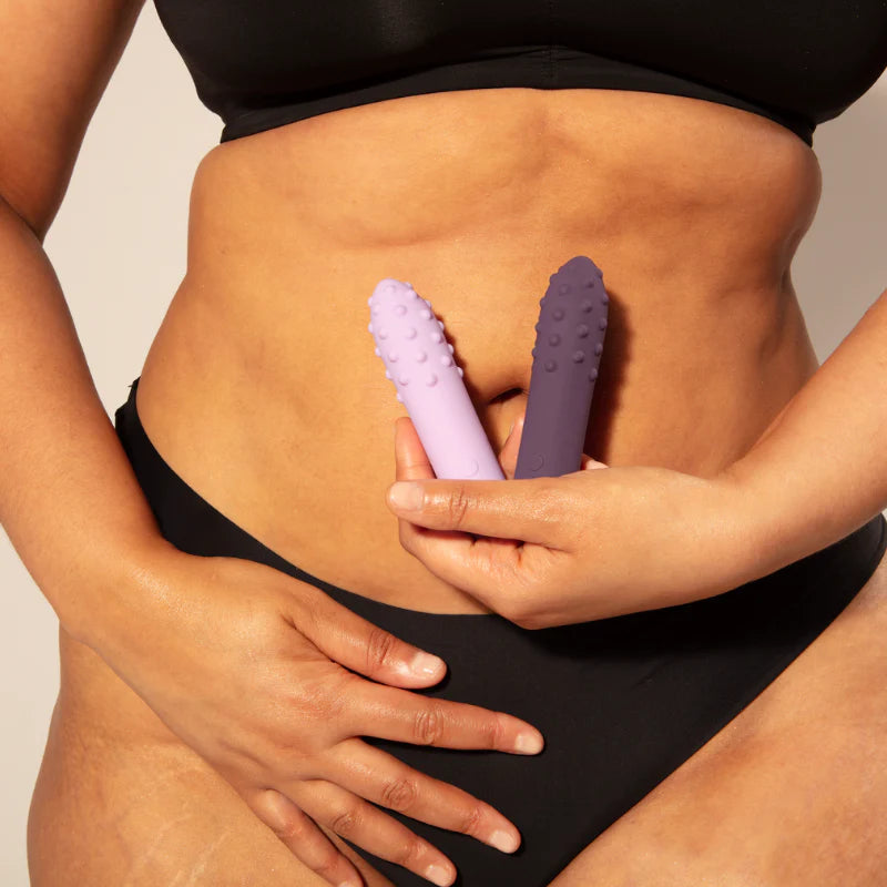 Bullet vibrator i silikon – Je Joue Duet med dubbla ytor (Rosa/Lila)