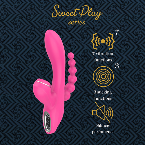 Erospace sugvibrator med analpärlor