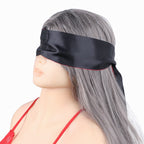 Erospace Satin ögonmask & bindband – Mjuk satin i svart