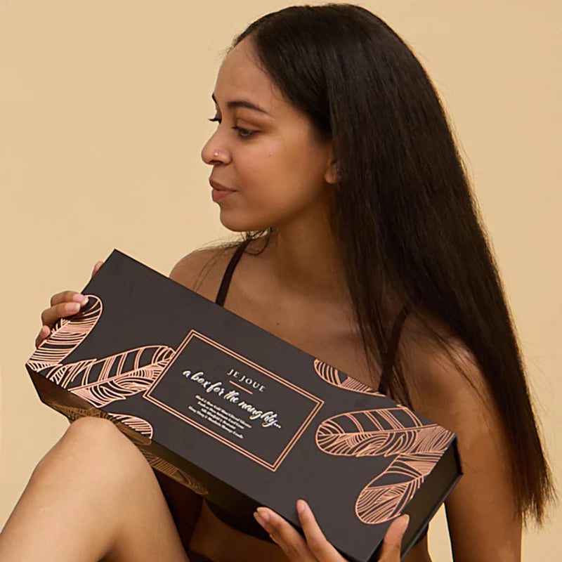 Presentset för par – vibrator och massage kit (Svart/Roséguld)