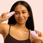 Dubbelstimulerande vibrator Mid – uppladdningsbar i silikon (Lila)