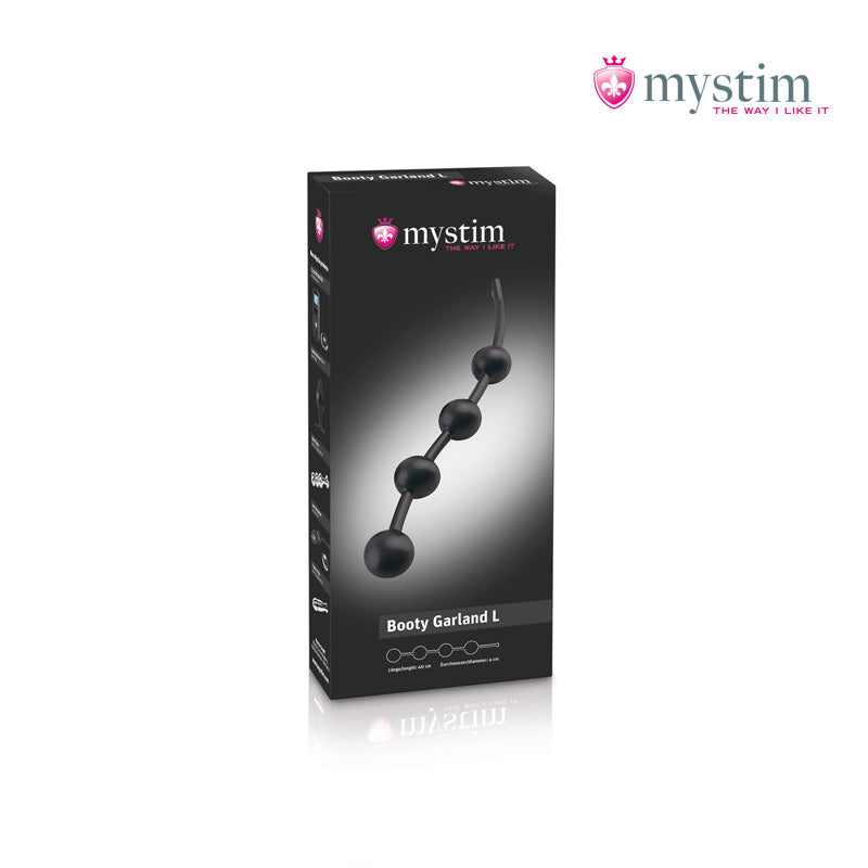 Mystim Booty Garland E-Stim-analkedja i medicinskt silikon