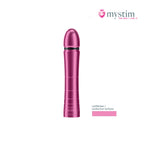 Mystim Glossy Glen bipolär E-Stim-dildo i aluminium 14 cm
