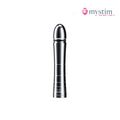 Mystim Glossy Glen bipolär E-Stim-dildo i aluminium 14 cm