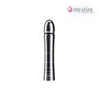 Mystim Glossy Glen bipolär E-Stim-dildo i aluminium 14 cm