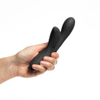Rabbit-vibrator i silikon Hfx – G-punkt och klitorisstimulering (Svart)