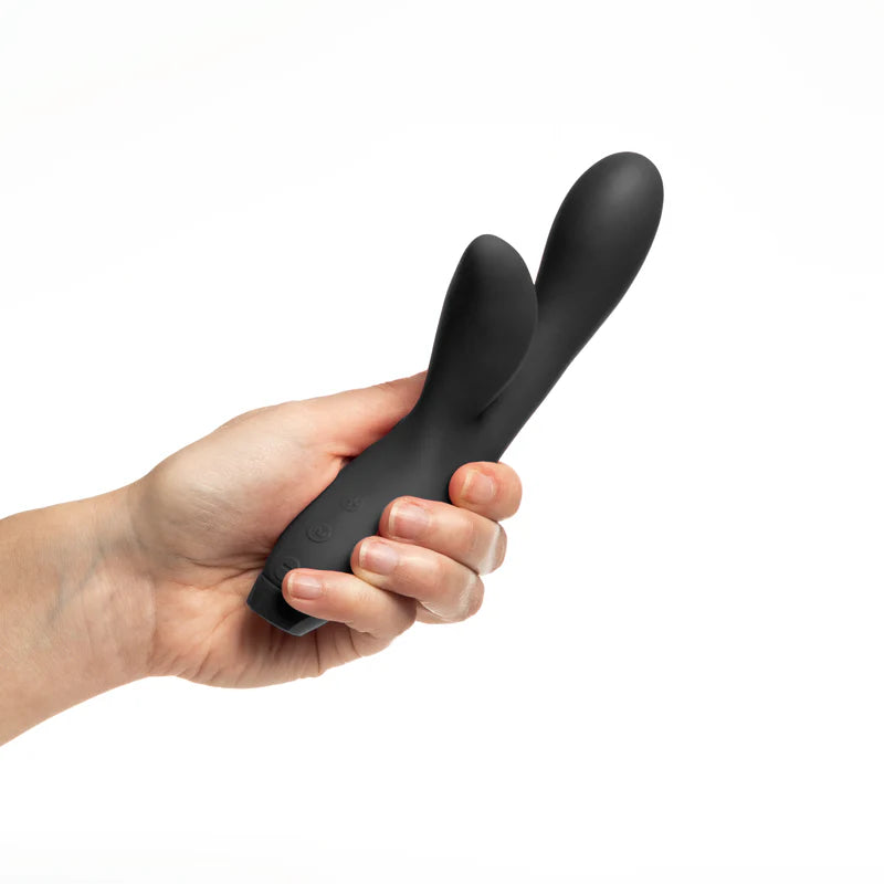 Rabbit-vibrator i silikon Hfx – G-punkt och klitorisstimulering (Svart)