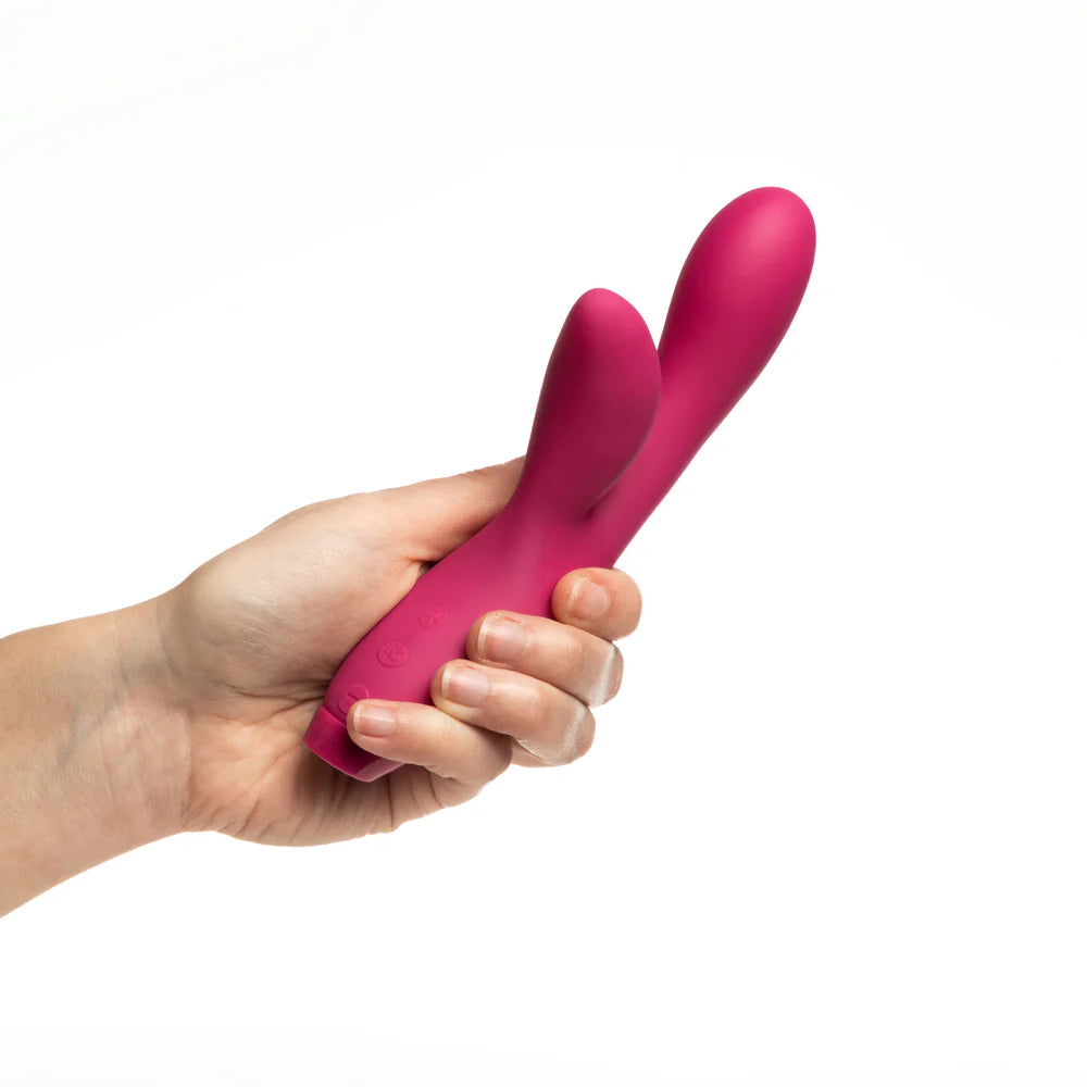 Rabbit-vibrator i silikon Hra – G-punkt och klitorisstimulering (Rosa)