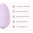 Vibrator med djupa vibrationer – ergonomisk och uppladdningsbar (Rosa) (Rosa/Lila)
